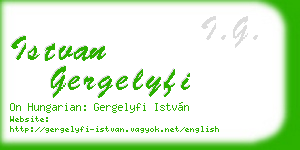 istvan gergelyfi business card